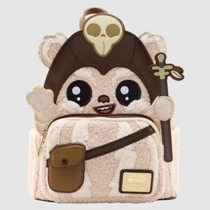 Loungefly Star Wars Ewok Plush Cosplay Mini Backpack NWT Fuzzy Limited Ed 700